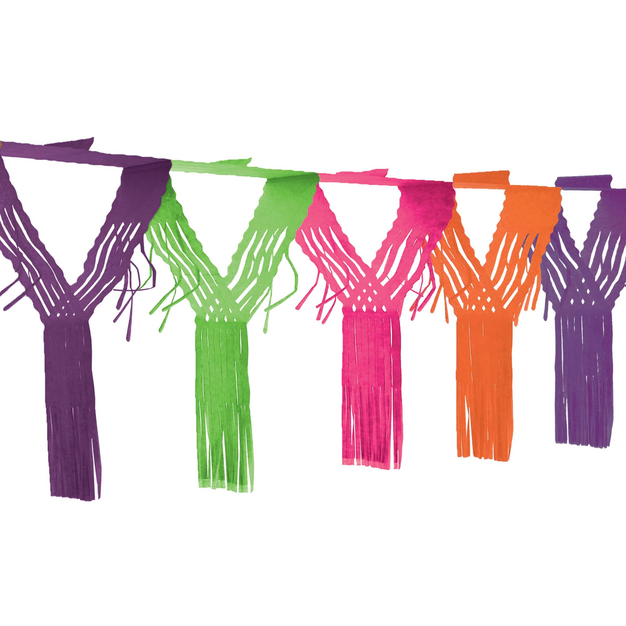 Beistle 20" x 12ft. Bright Drop Fringe Garlands, 2ct.